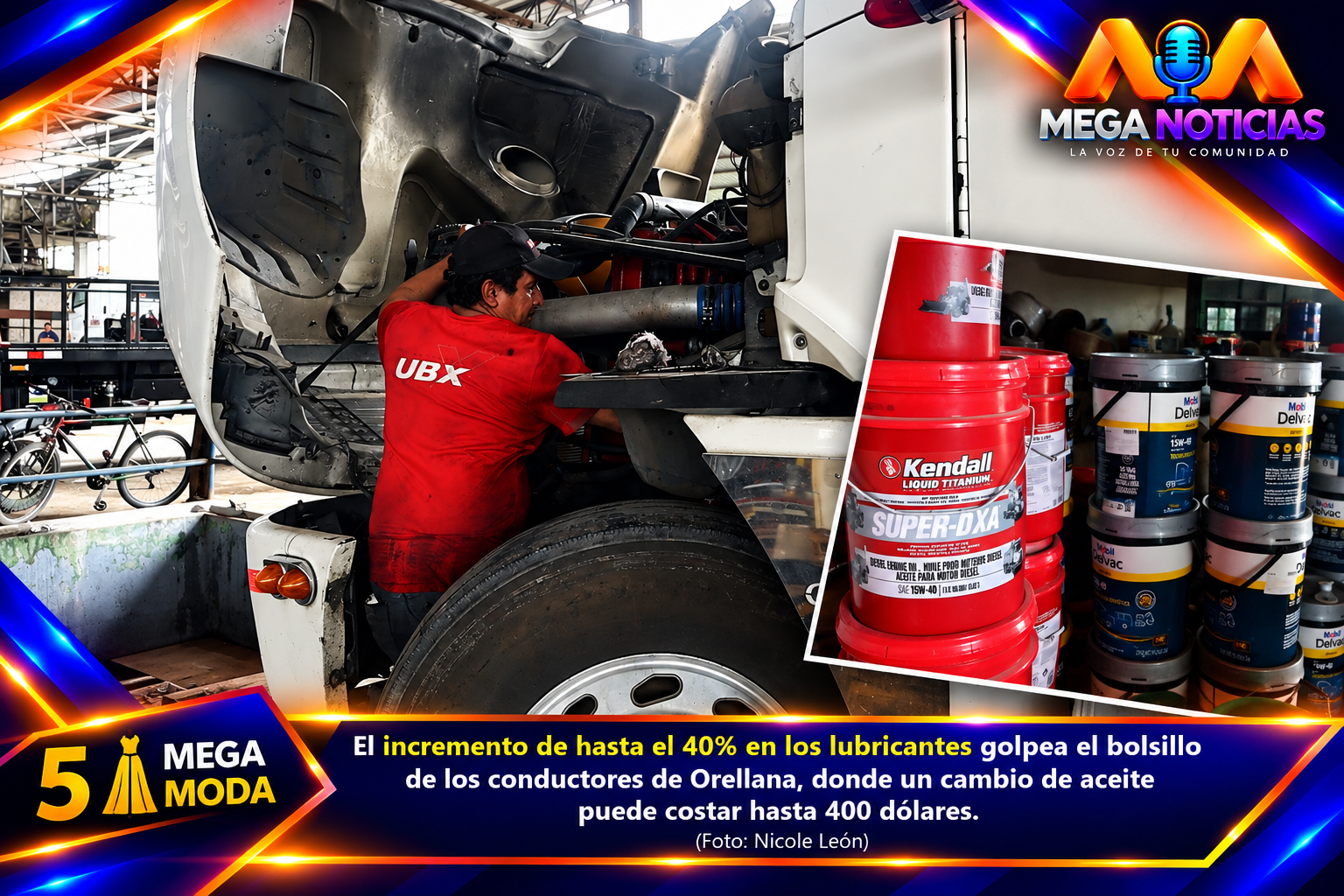 ¡El combustible baja cuatro centavos, pero el cambio de aceite deja al conductor «frito»!