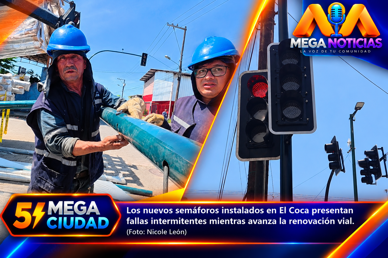 Semáforos nuevos, fallas persistentes y una inversión de USD 600 mil en El Coca.